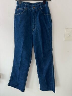 Vintage Silver by Ziggy Dark Blue Denim Jeans Made in Canada 23x37